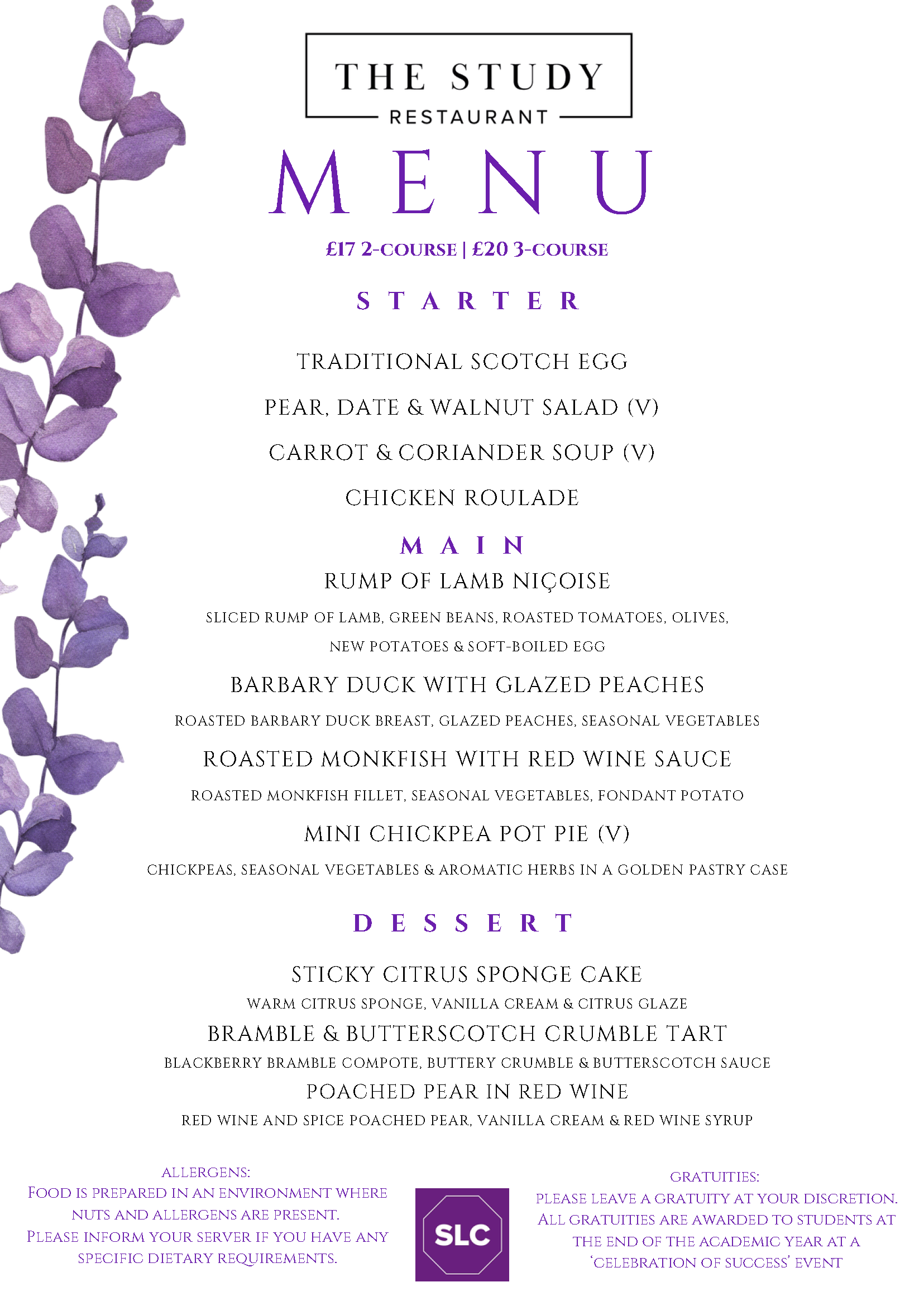 Sample Menu 1